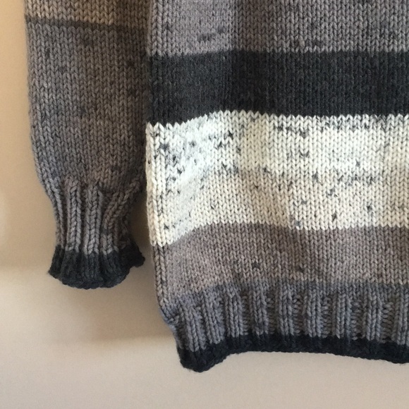 Oversized Chunky Knit Pullover Sweater Neutral - Picture 3 of 5